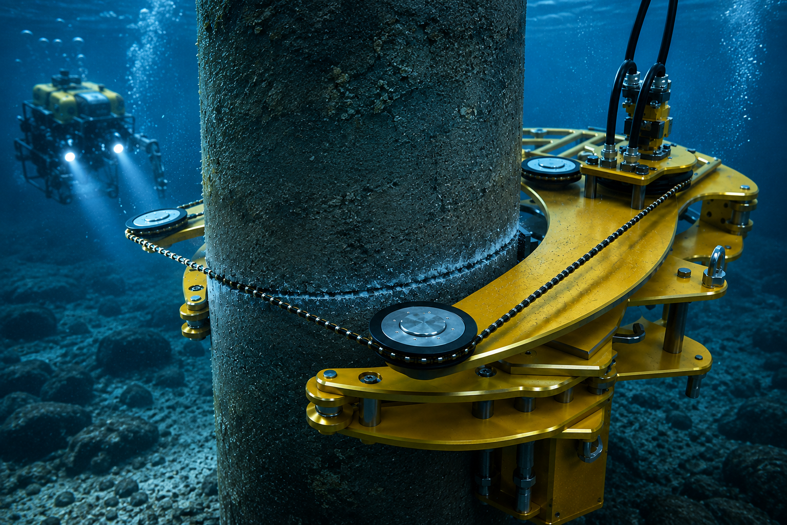 Black Mamba underwater diamond wire cutting application
