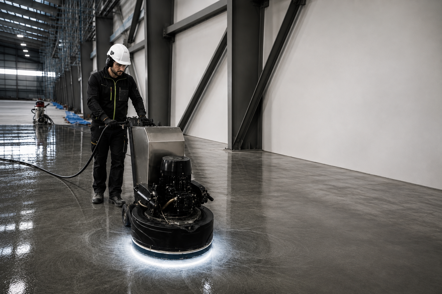 Industrial floor polishing application