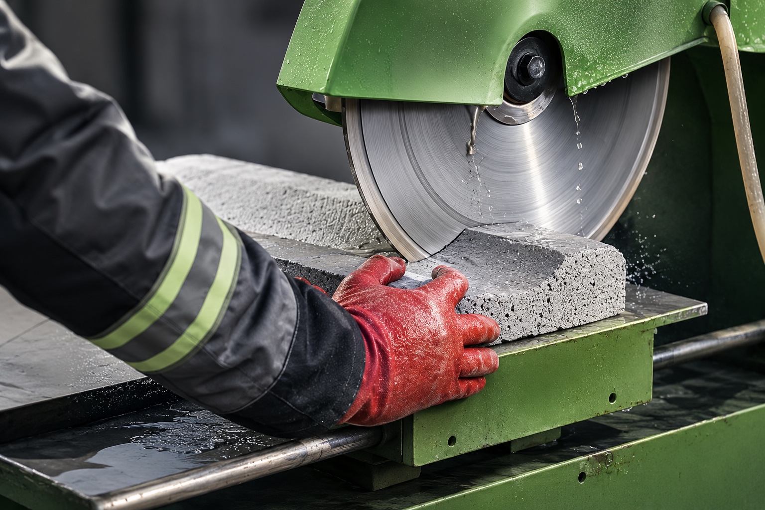 Dischi per taglierine da cantiere in use