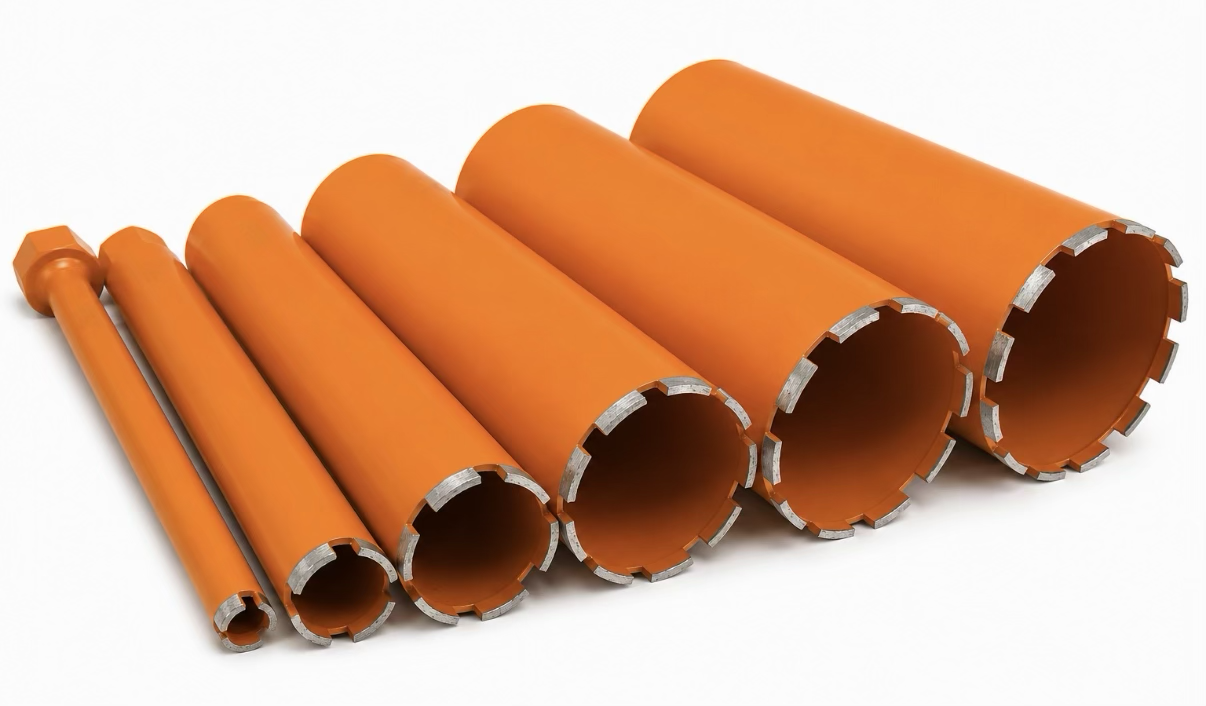 Wet diamond core bits range